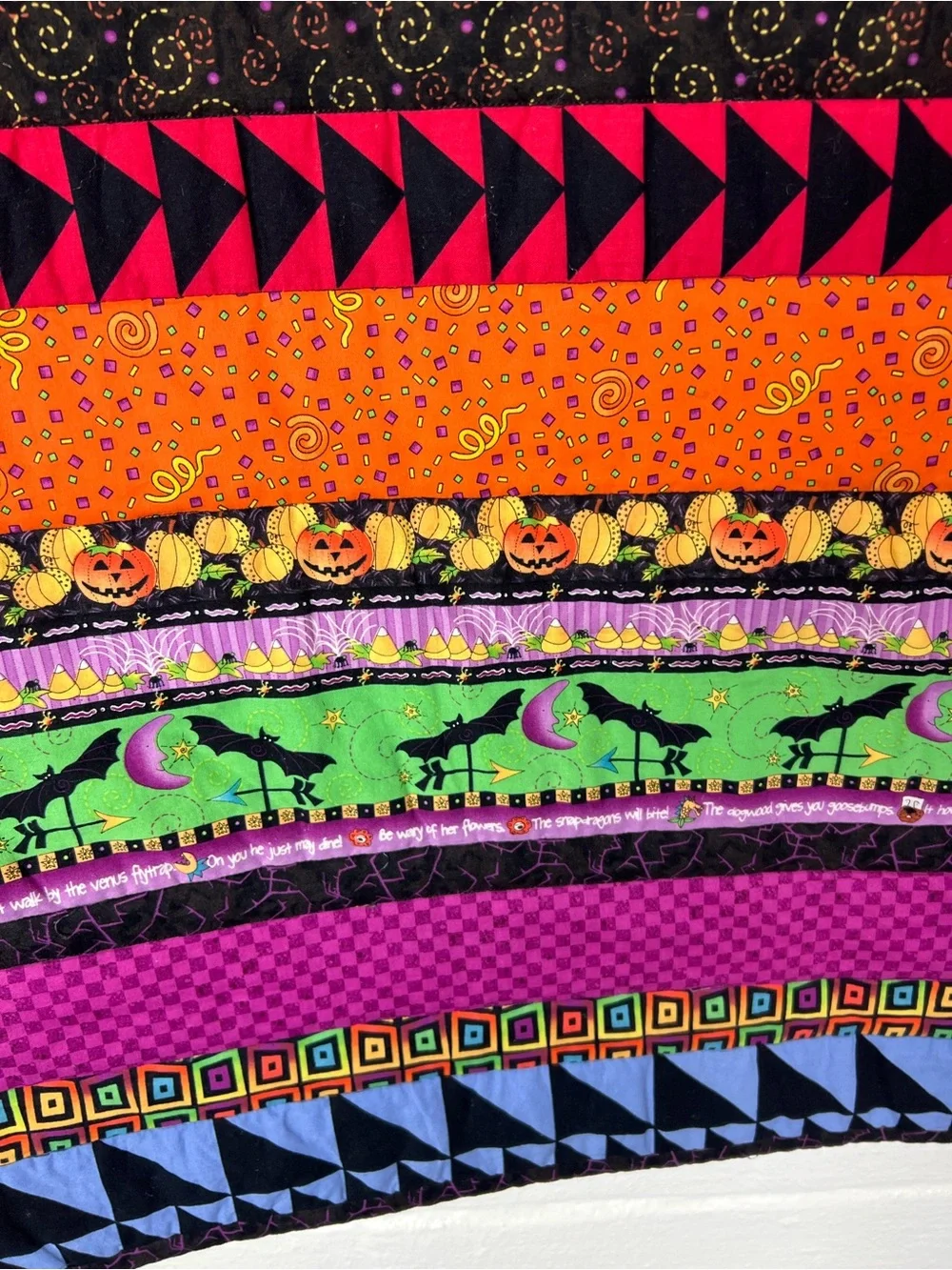 Halloween Quilt handmade 40”X50” wall hanging, lap quilt